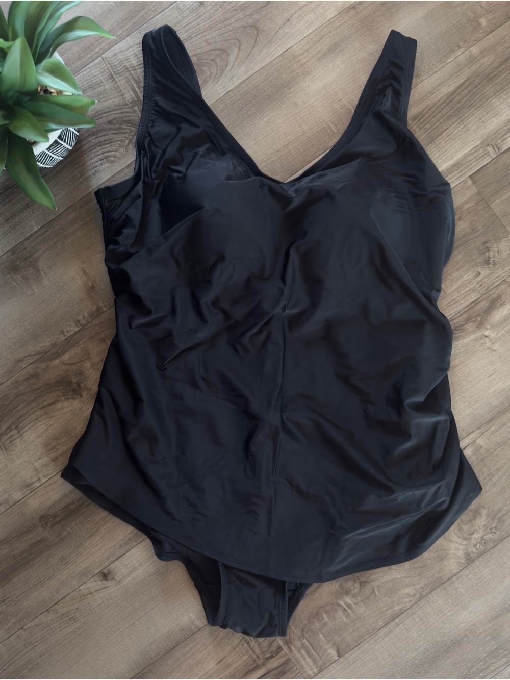 Swimsuits for All black one piece swimsuit size 20